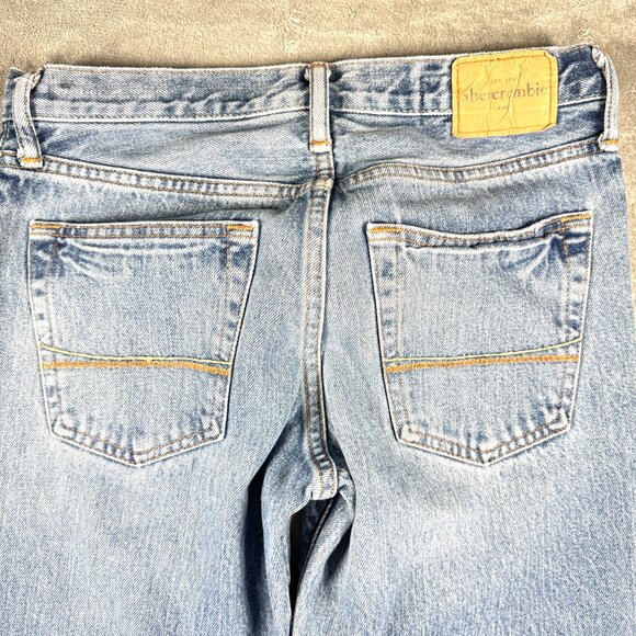 Abercrombie Kids Blue Jeans Size 14 Straight Leg 100% Cotton Denim - Picture 7 of 12